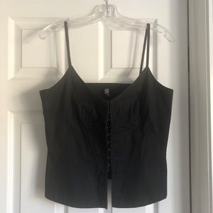 Laundry black bustier top